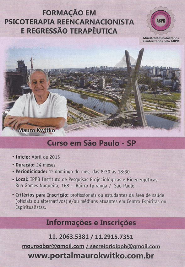 Curso de Terapia Reencarnacionista e Regressão Terapêutica