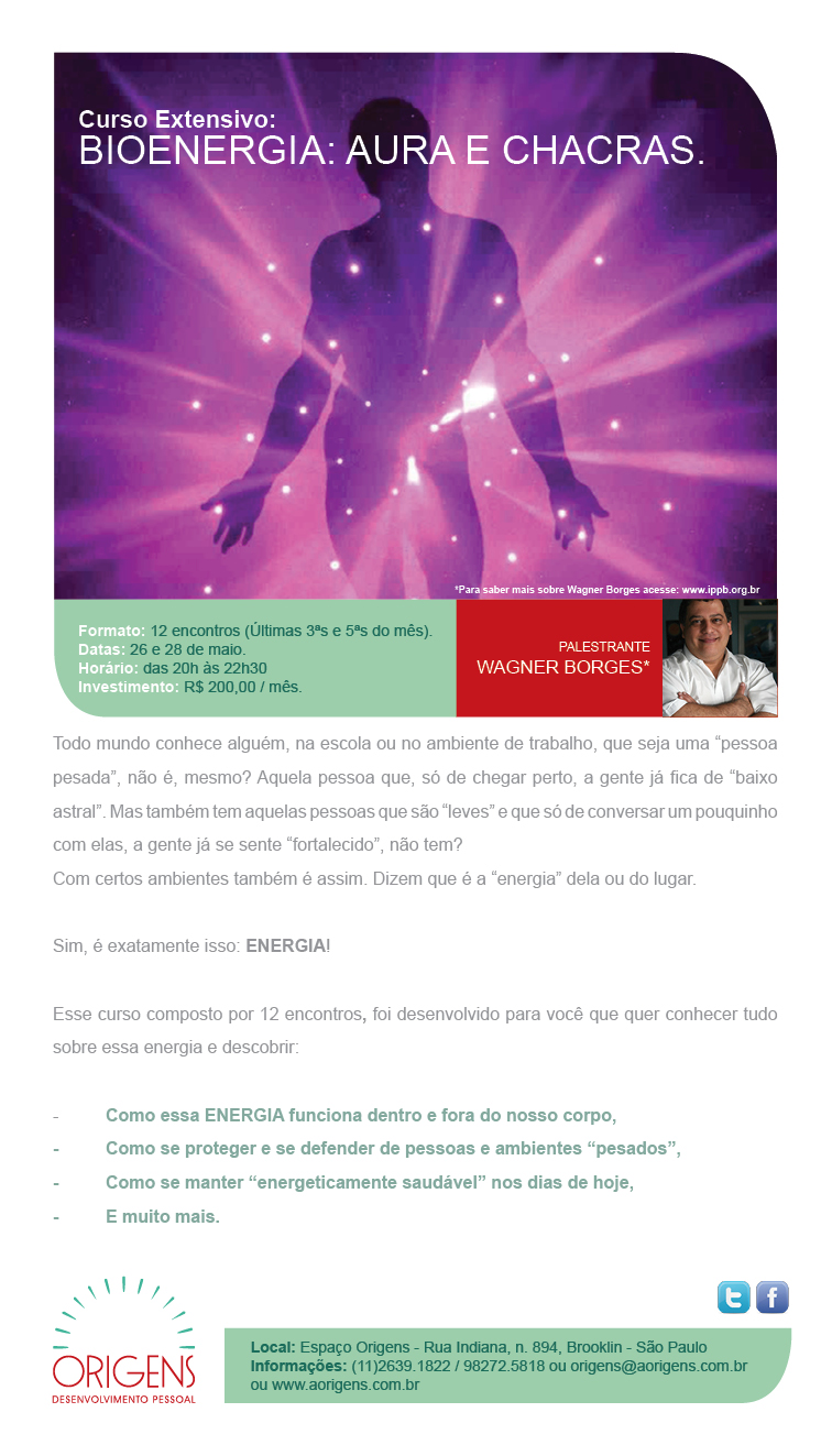 Curso Extensivo: Bioenergia, Aura e Chacras