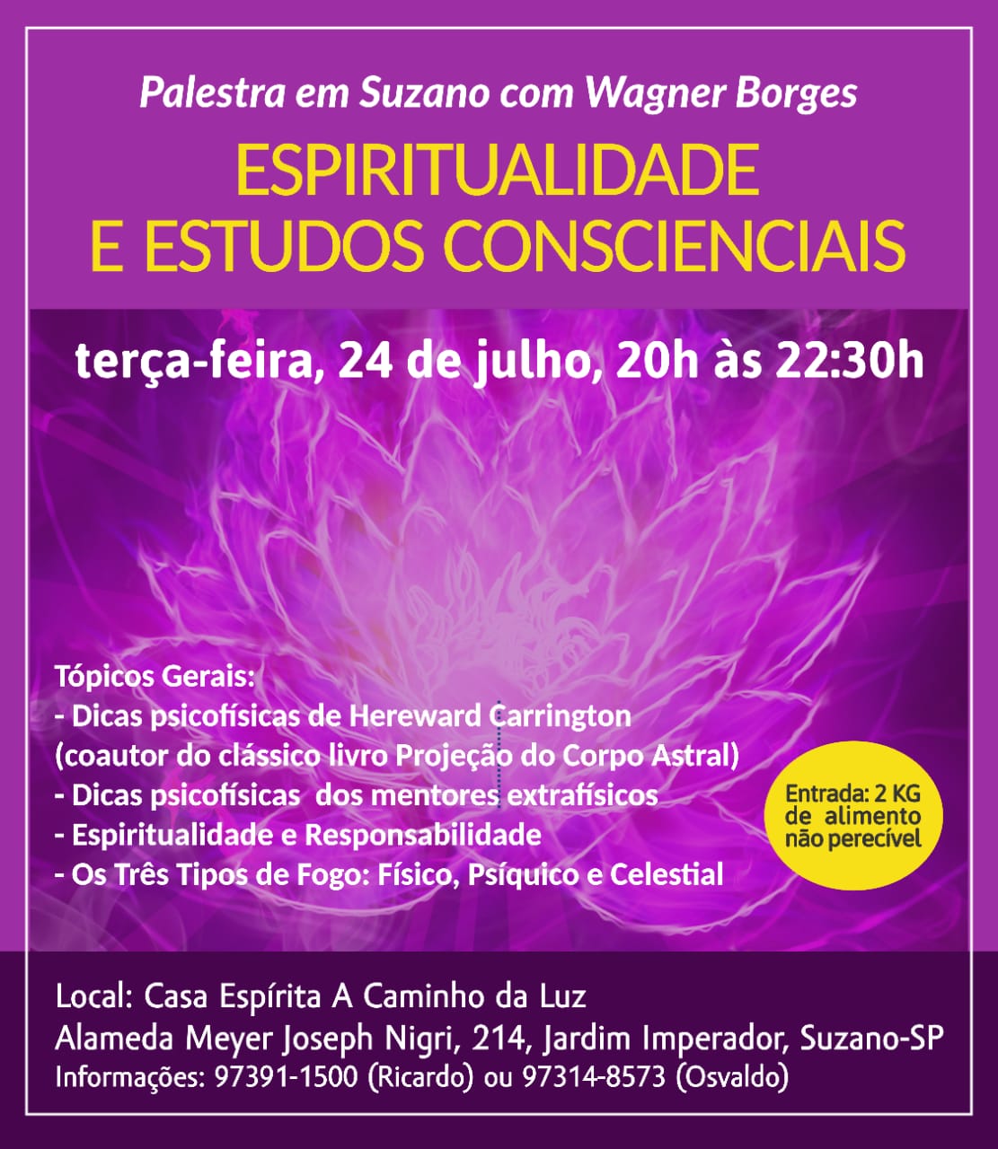 palestra em suzano julho 2018