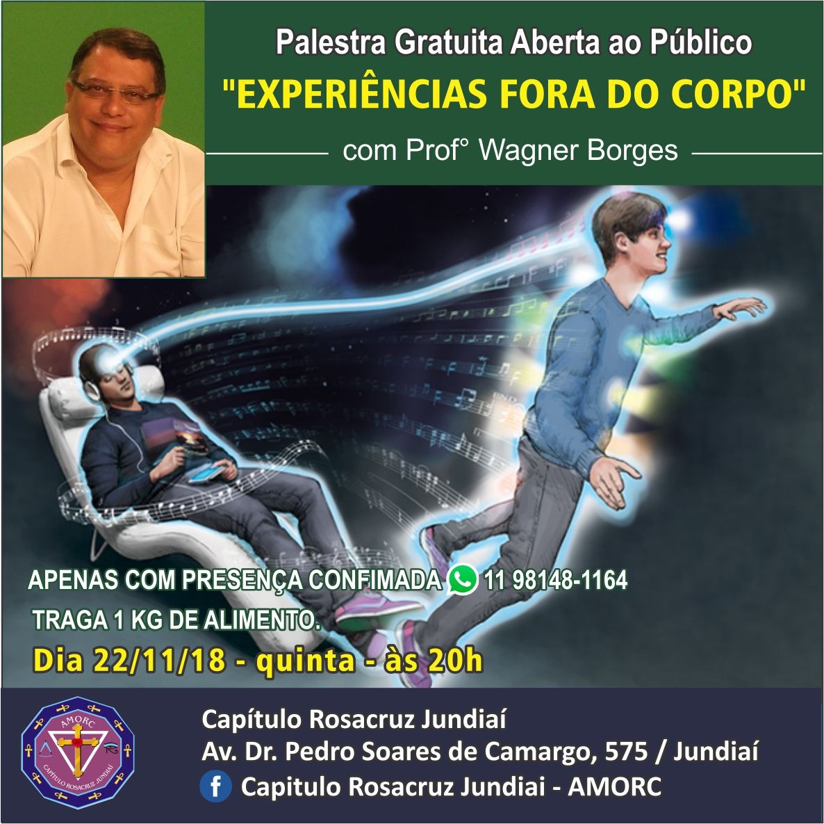 palestra gratuita em jundiai amorc novembro 2018