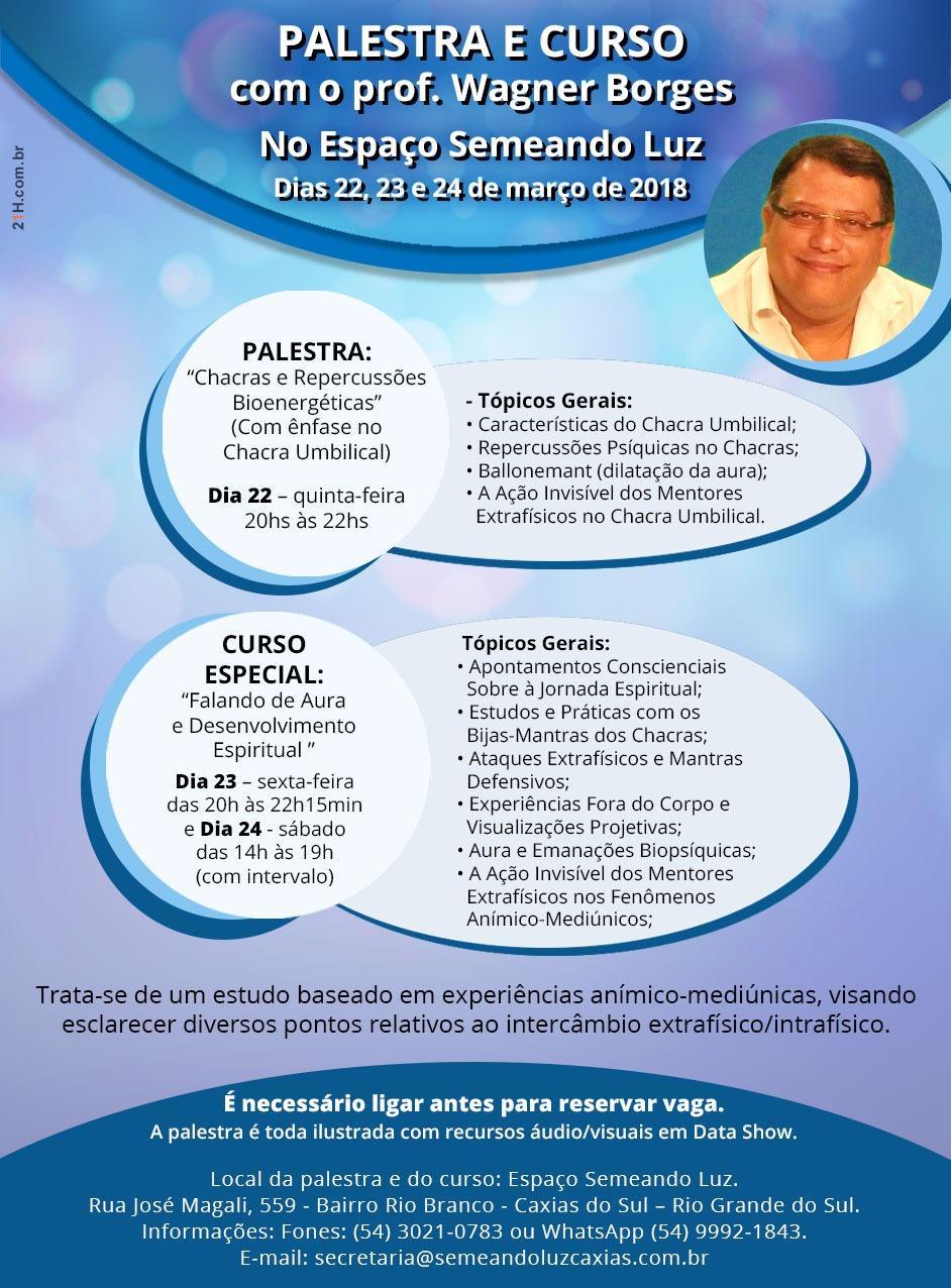 palestras e curso com wagner borges em caxias do sul marco 2018