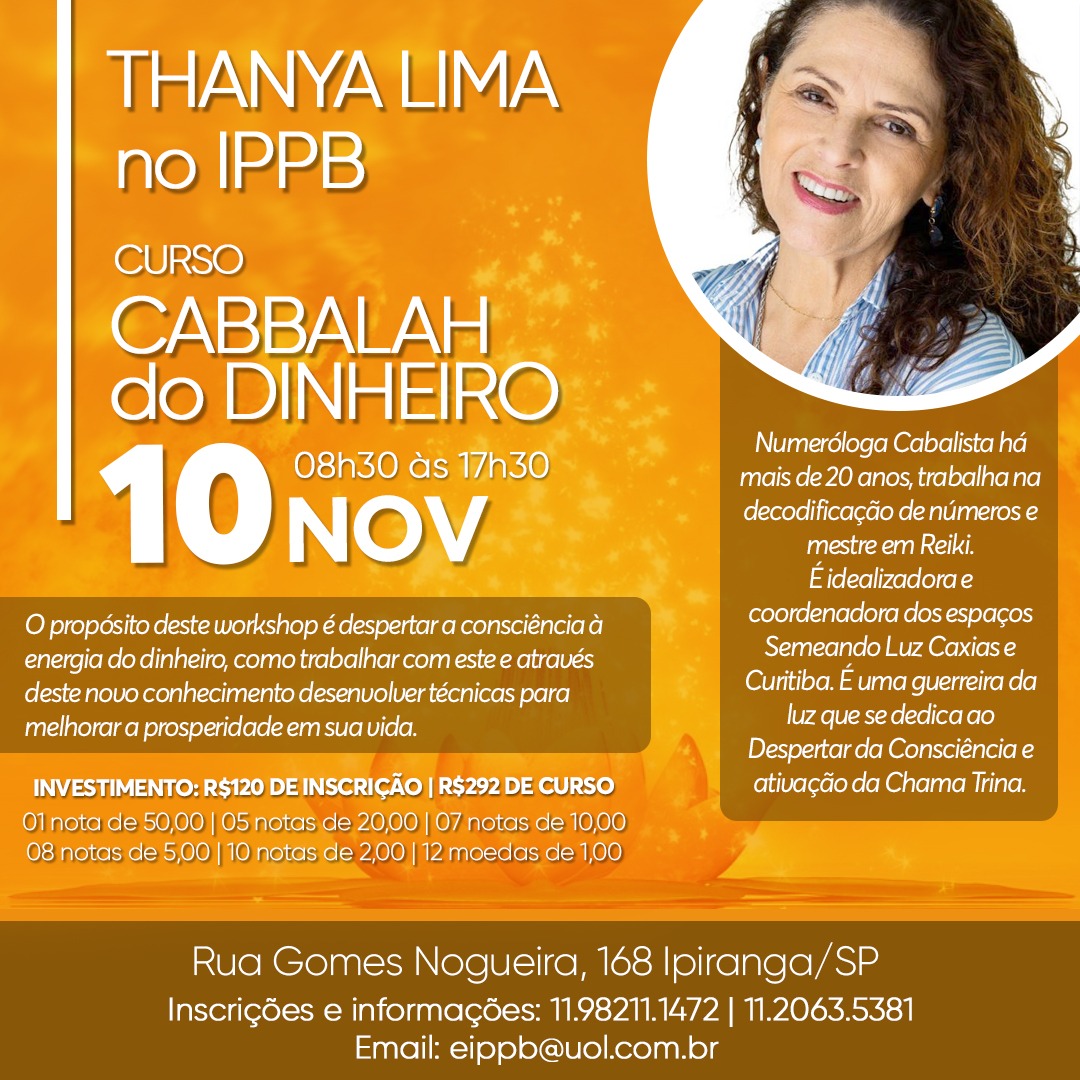 cabbalah do dinheiro novembro 2019