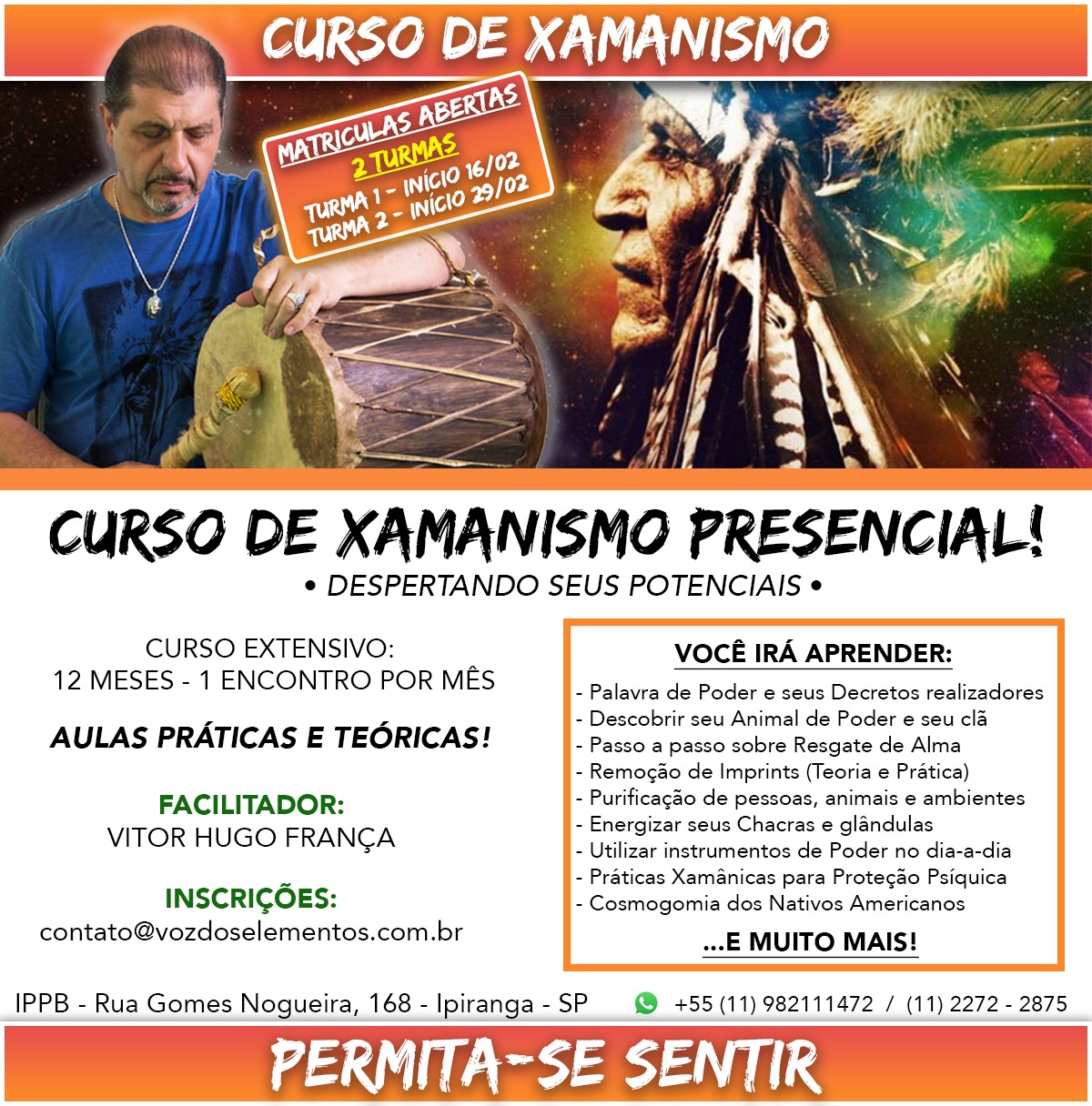 aviso de formacao de novos grupos de estudos xamanicos no ippb ano de 2020